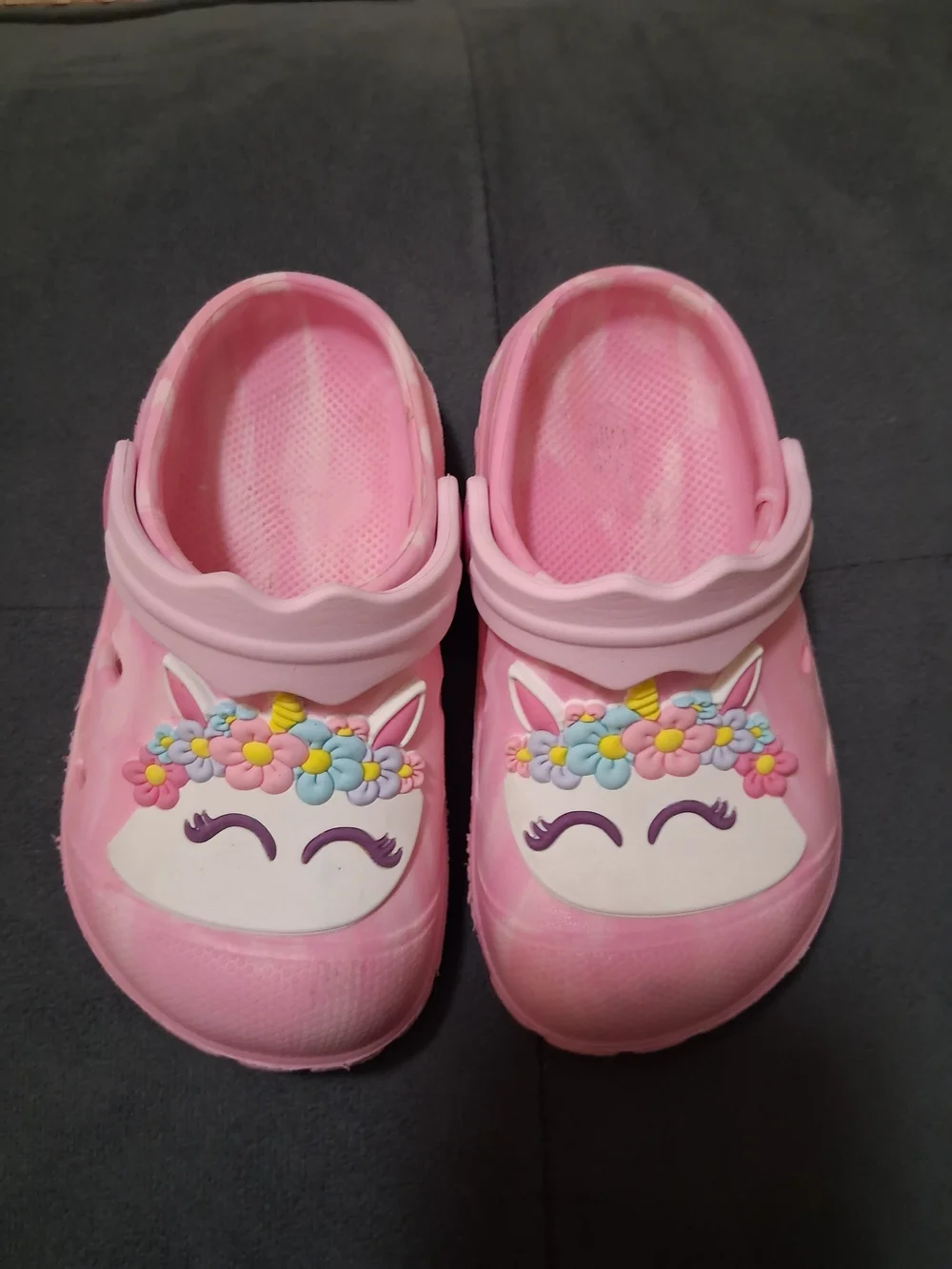 Kids White Sandals and Pink Slip-On Shoes Set